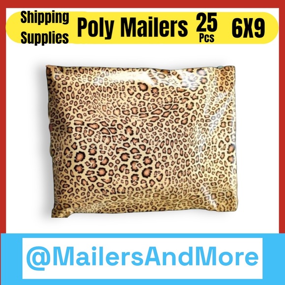 25 6X9 Poly Mailers Leopard Flat Shipping Envelopes PRICE IS FIRM - Picture 2 of 8